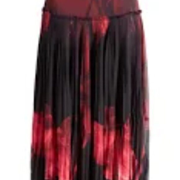 Ted Baker London Raychi Floral Print Tiered Pleated Hem A-Line Skirt US Size 2/3 - Picture 4 of 10